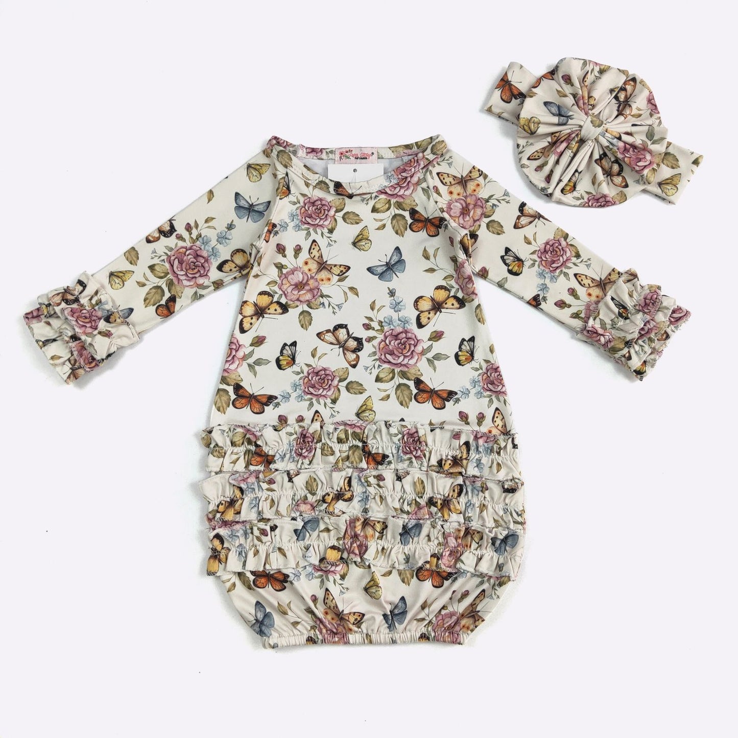 Autumn Butterfly Baby Gown