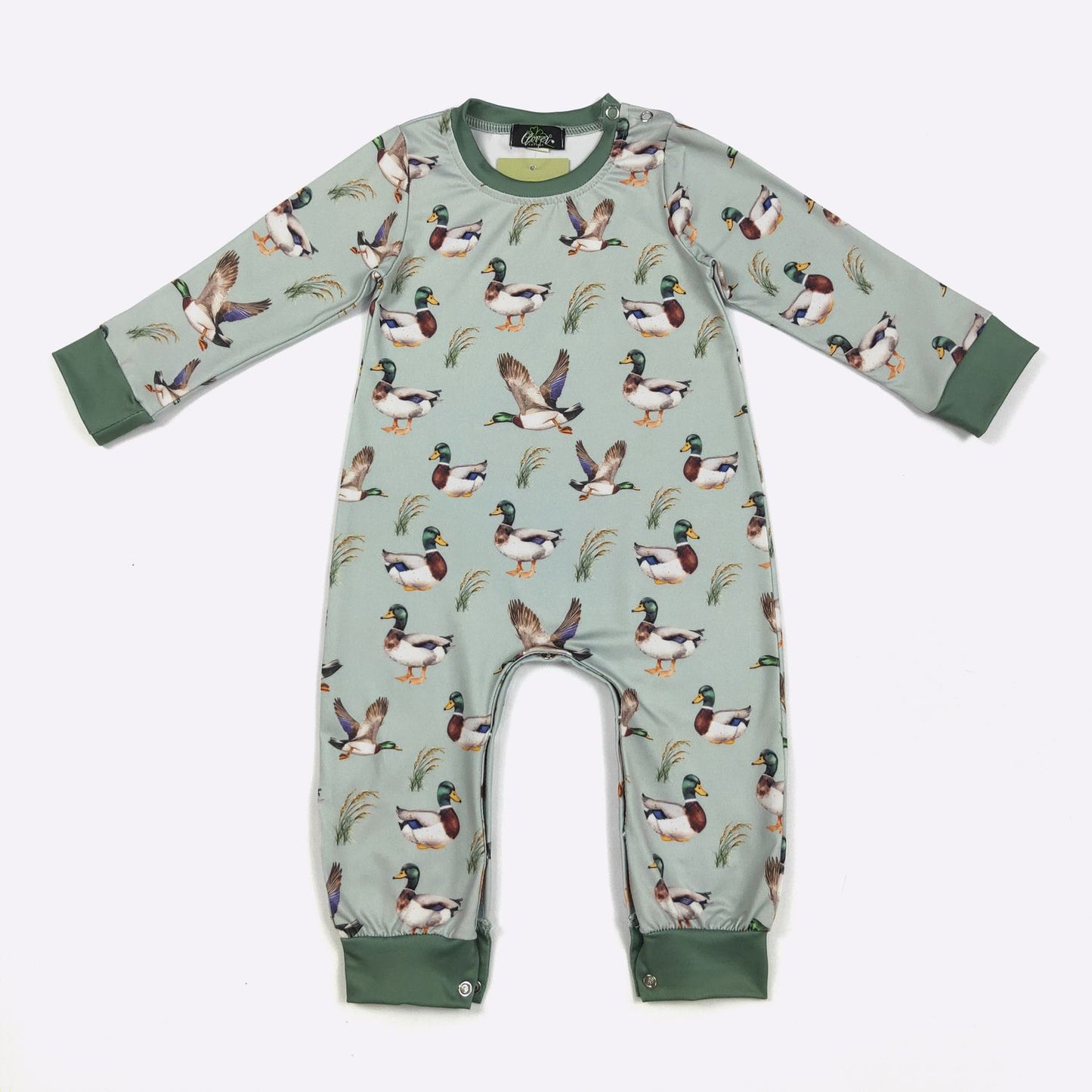 Aqua Mallard Boy Romper