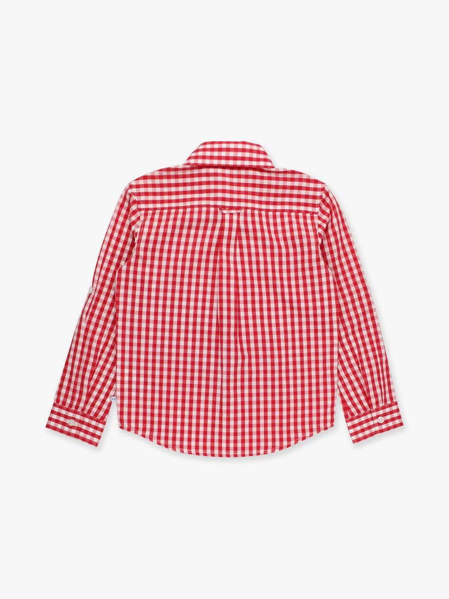 Classic Red Gingham Button Down Shirt