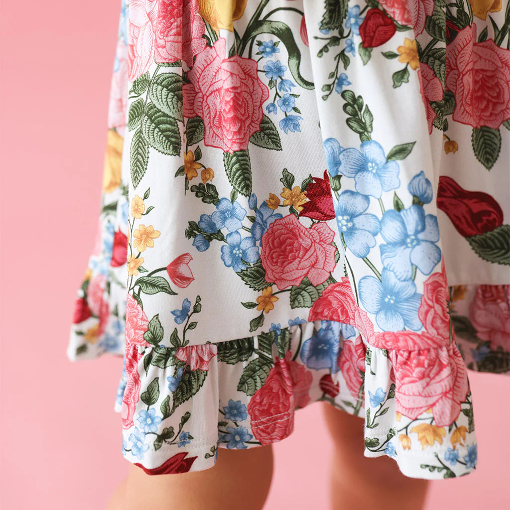 Rubina Ruffled Twirl Bodysuit Dress