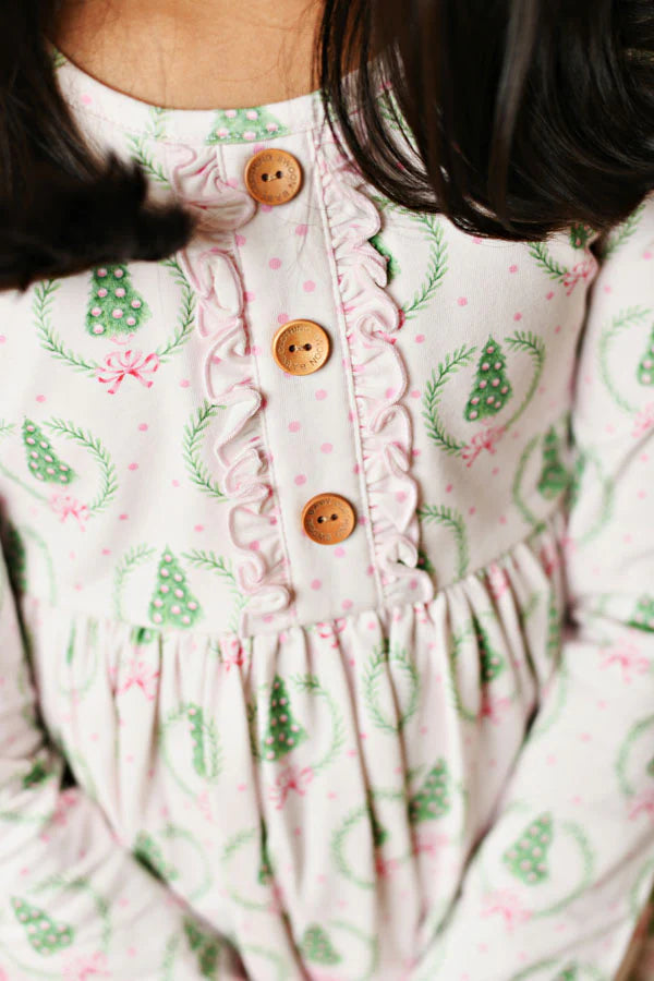 Pink Christmas Bliss Pocket Dress