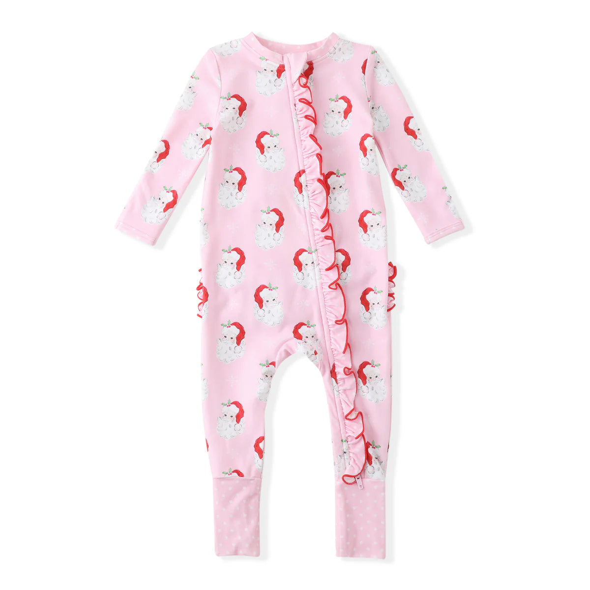 Santa Baby Pink Butterknit Romper