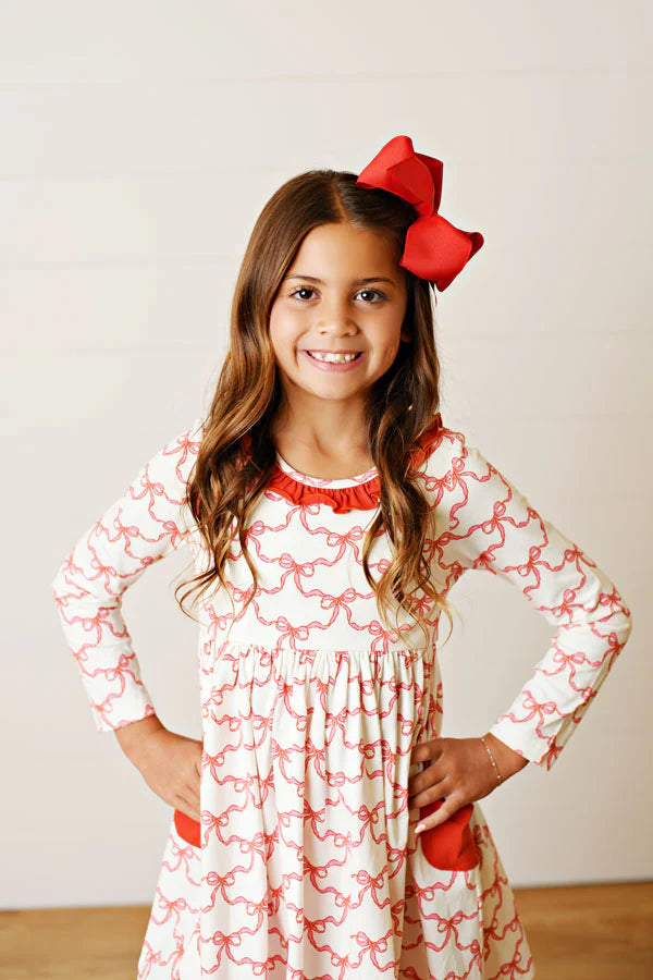 Ribbon Cheer Pocket Twirl Dress