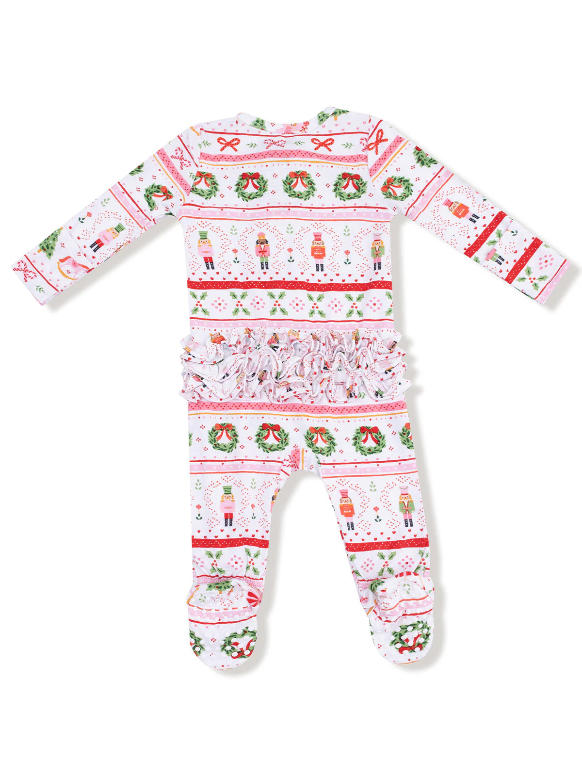 Sugar Plum Ruffle Fairy Fair Isle Footie