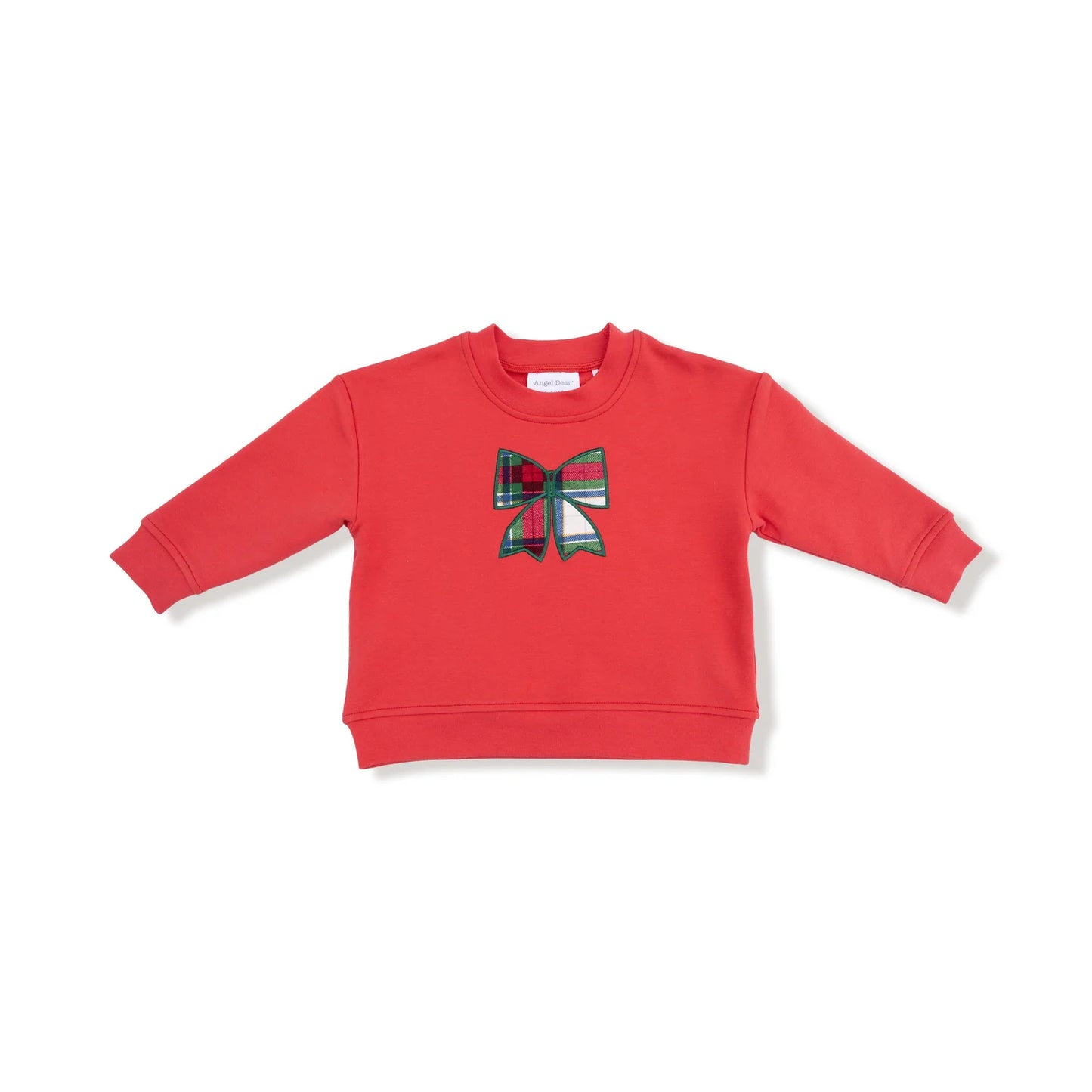 Holiday Plaid Bow Red Sweatshirt