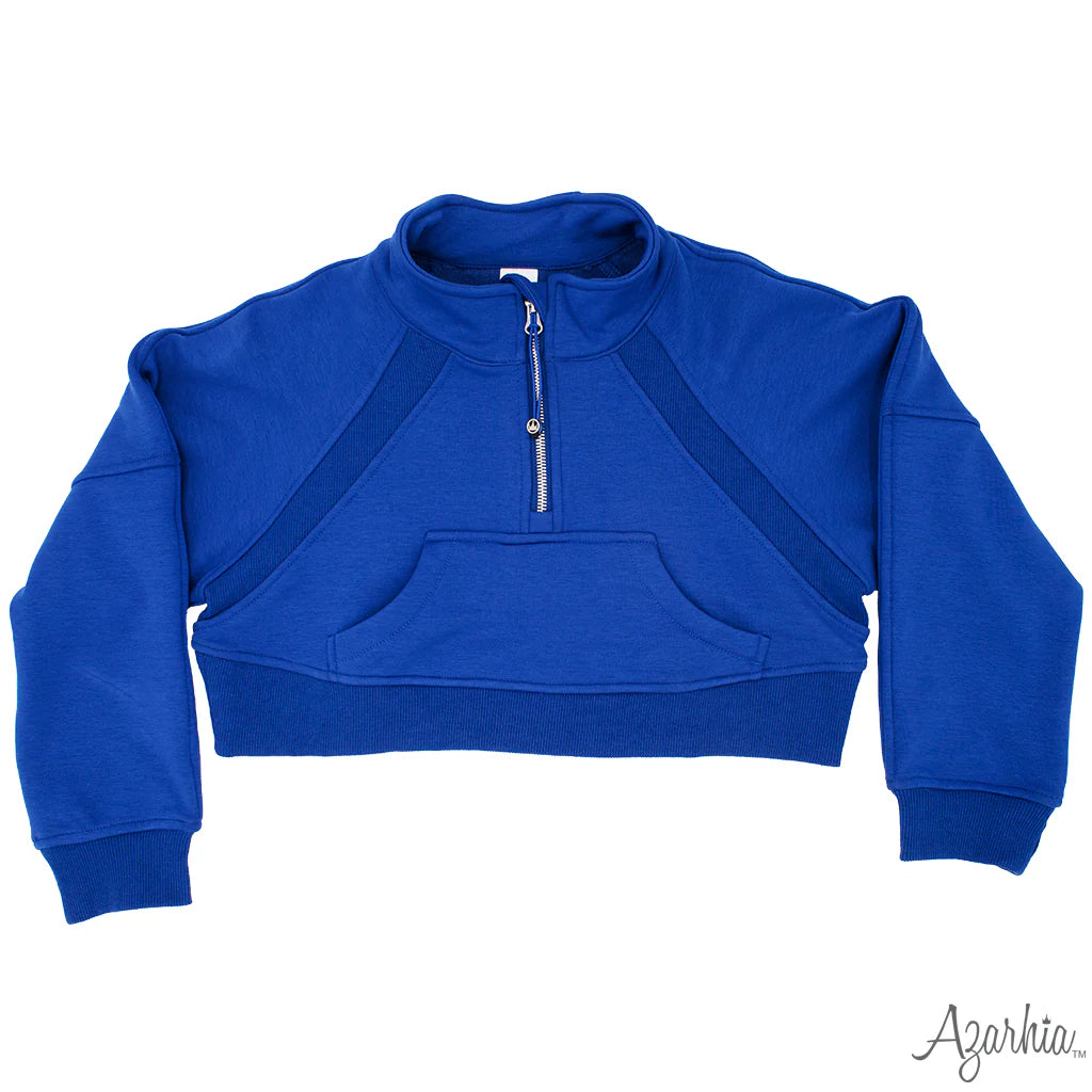 Royal Blue Cropped Oversized Sweatshirt