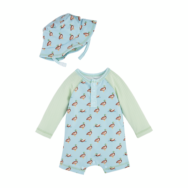 Duck Rash Guard and Hat Set