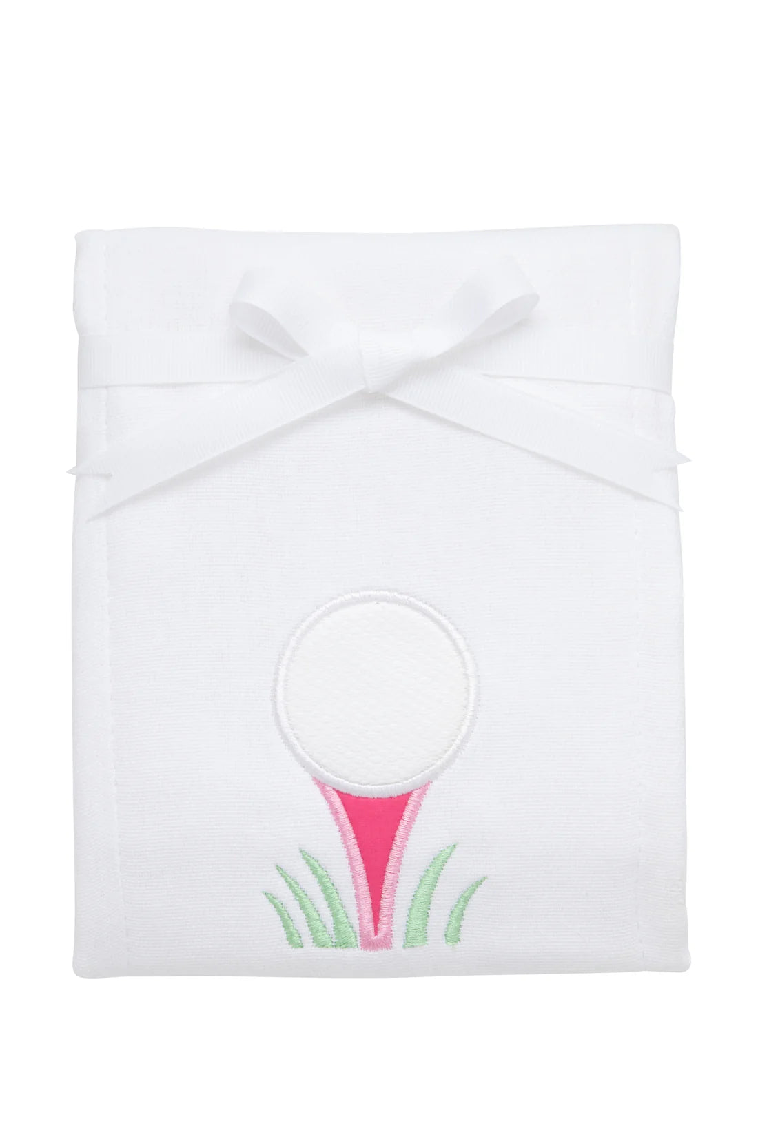 Golf Applique Burp, Pink
