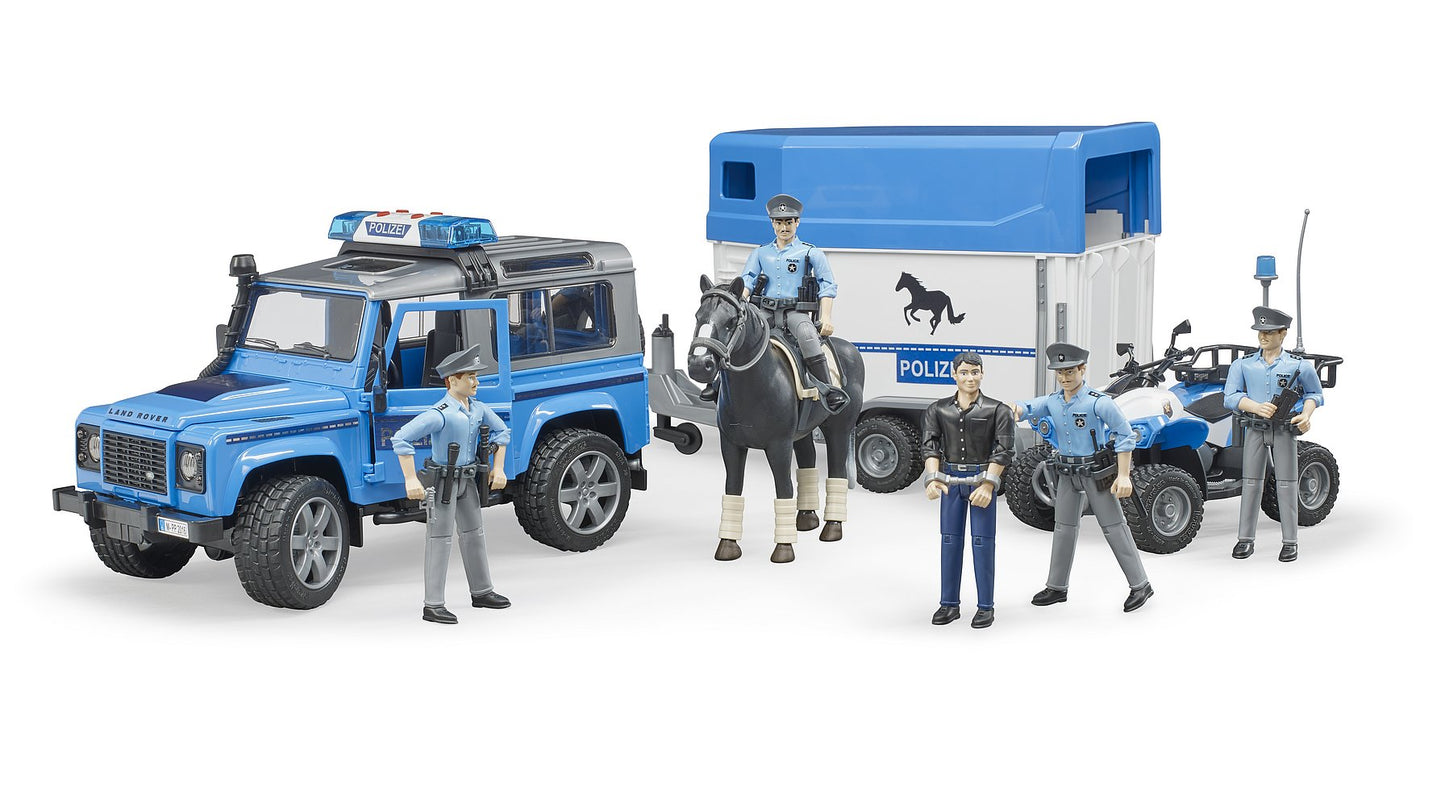 Land Rover Defender Police & Horse Trailer 02593