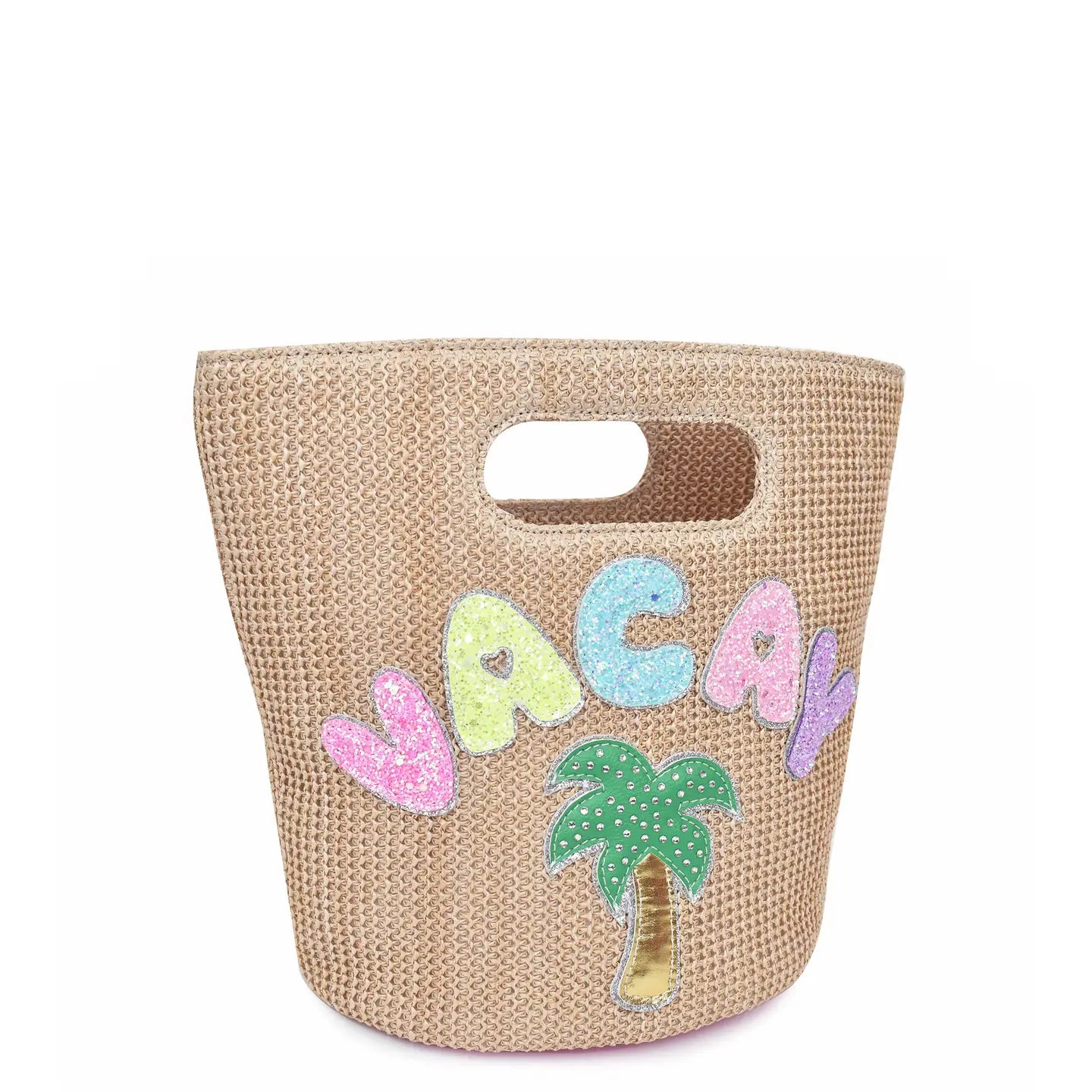 'Vacay' Straw Top-Handle Mini Tote Bag