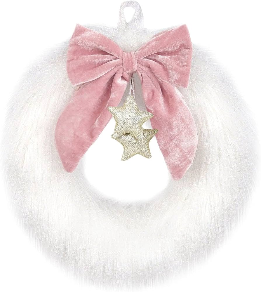 White Fur Wreath