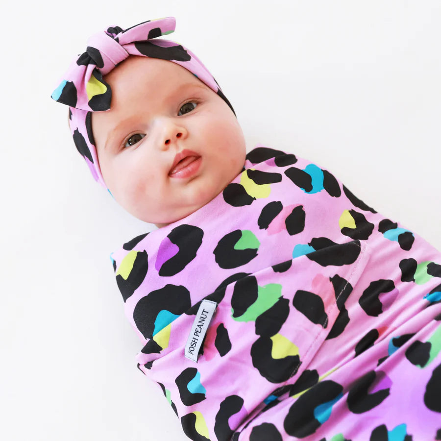 Electric Leopard Headband Bow