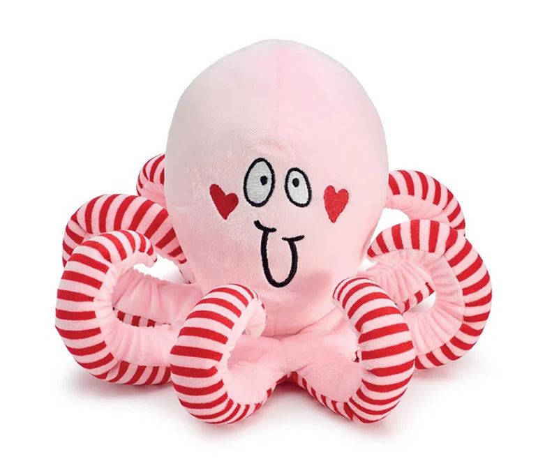 Plush Pink Valentine Octopus