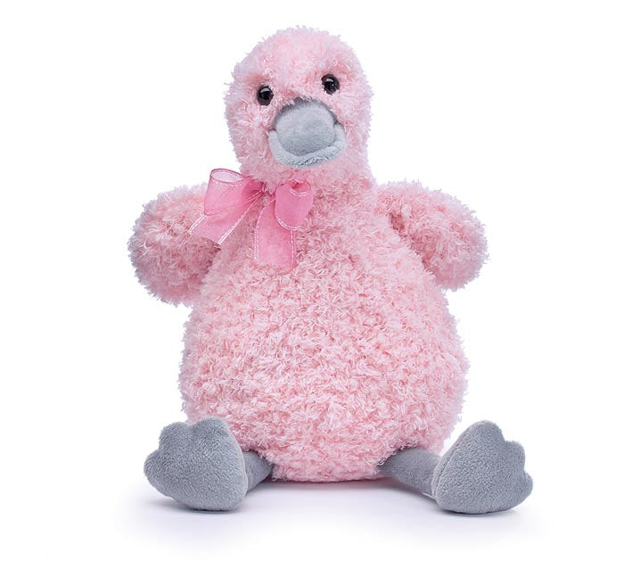 Soft Pink And Gray Duck Plush