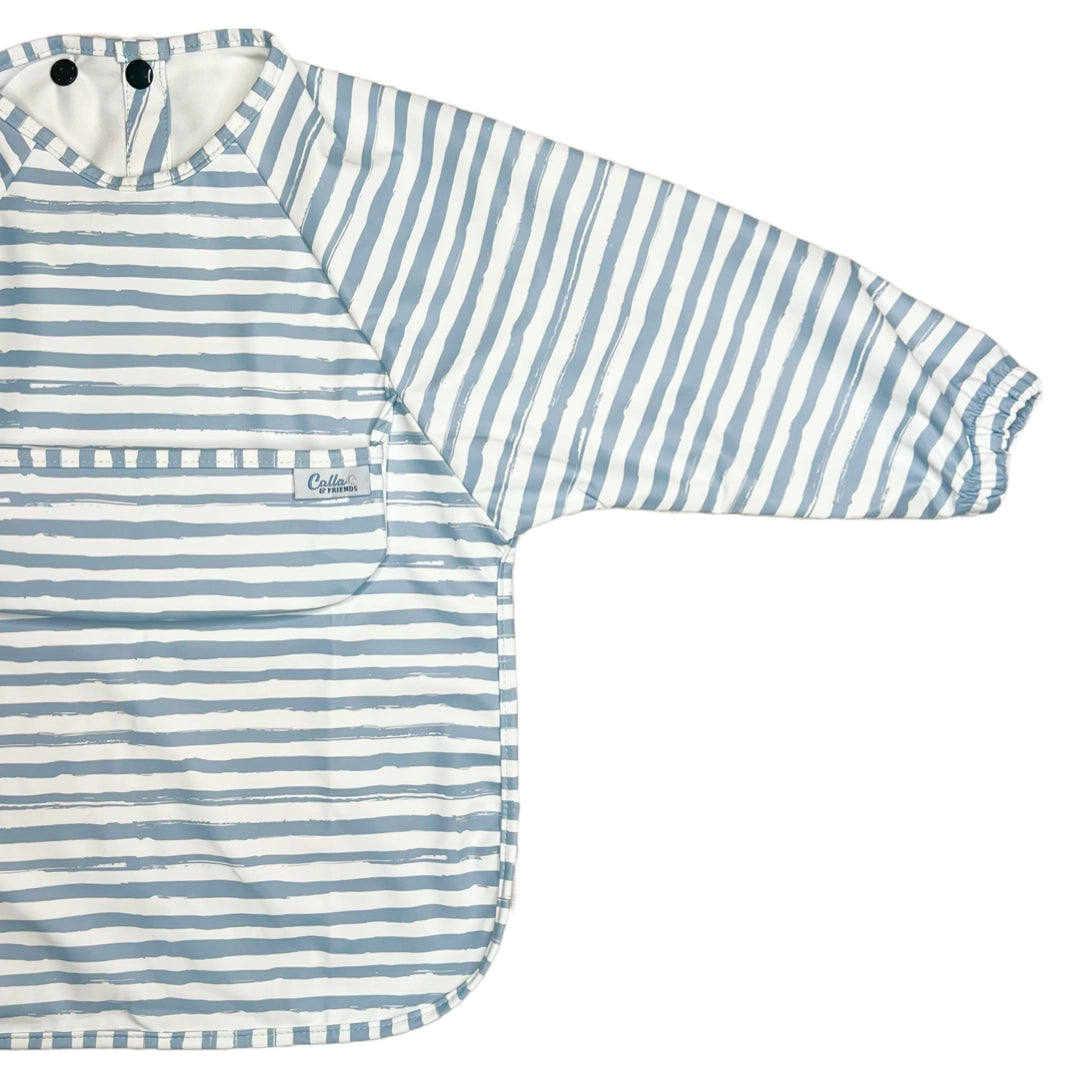 Powder Blue Stripes The Grayson Long Sleeve Bib