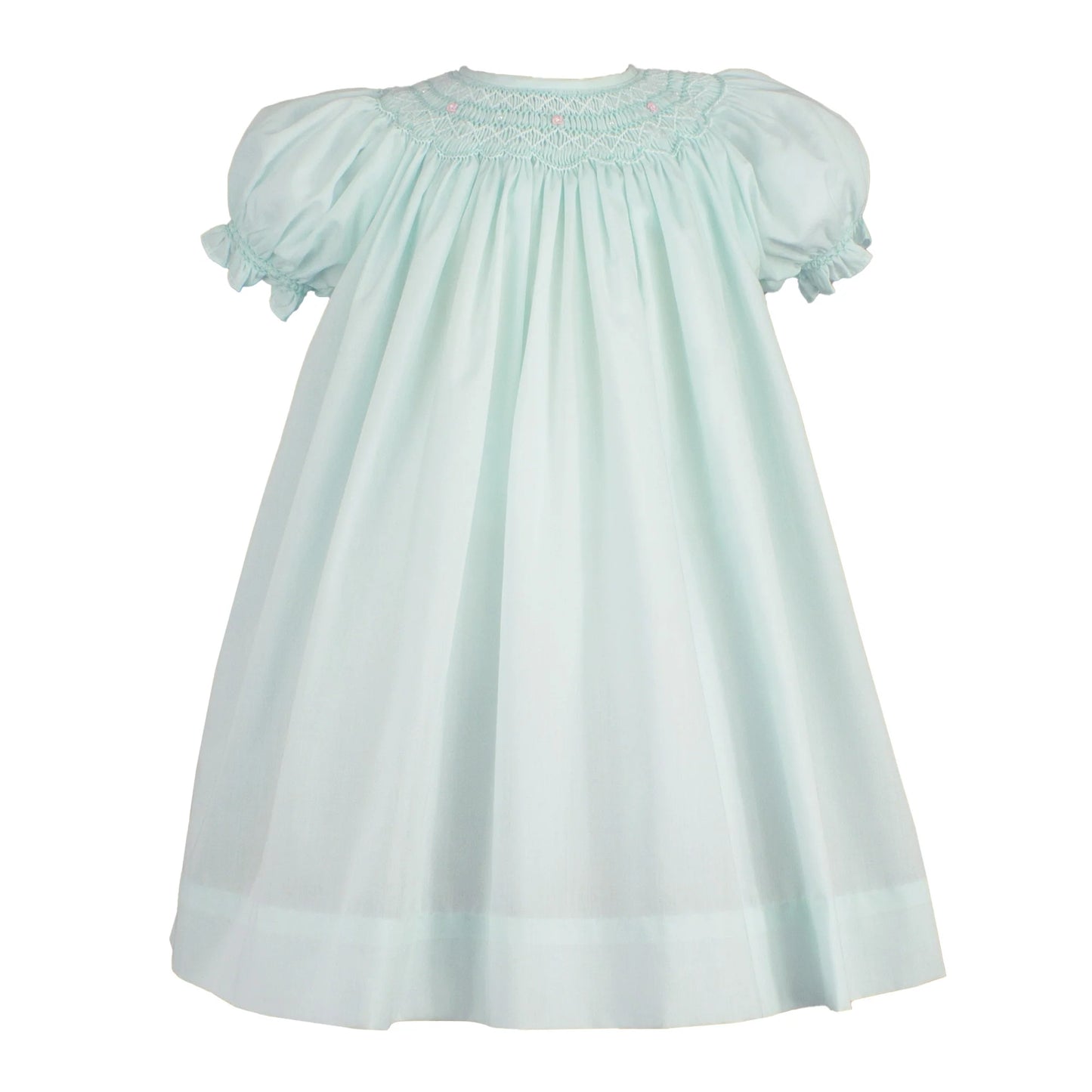 Mint Bishop Smocked Daygown