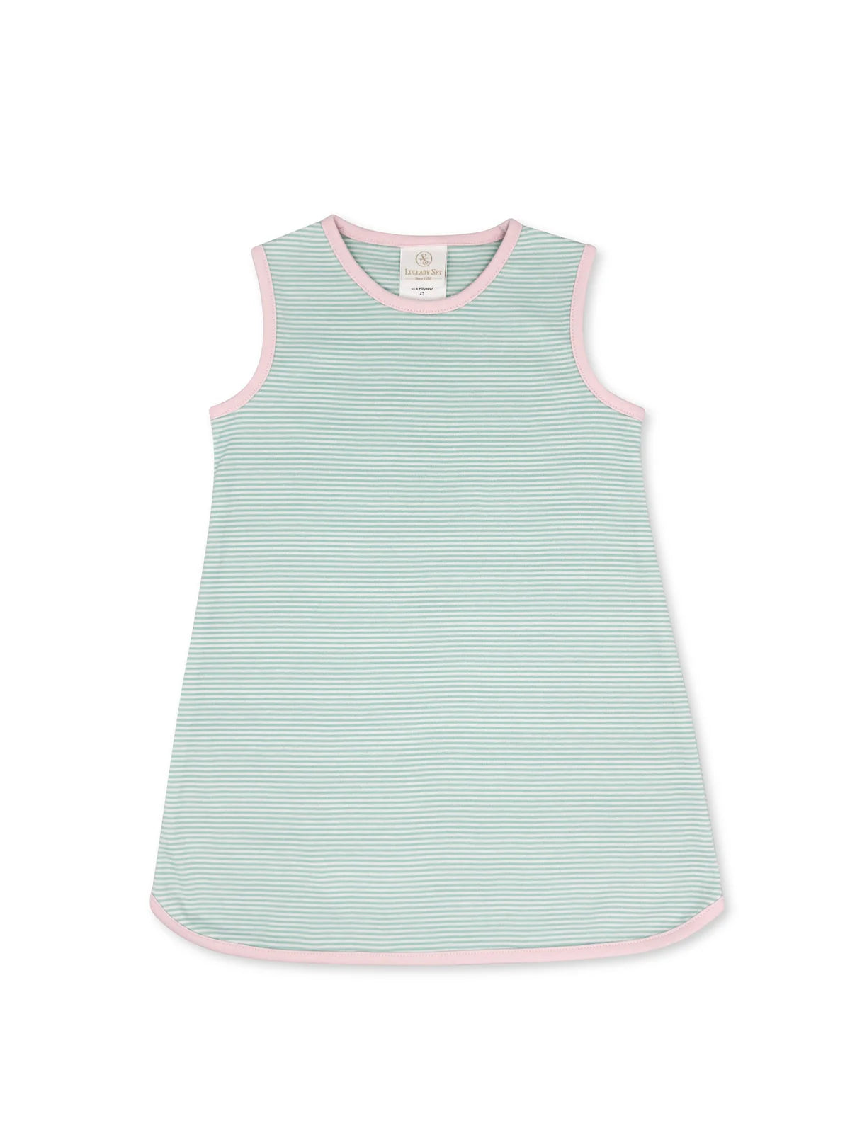 Memphis Aqua Ministripe, Sumter Pink Tinsley Dress