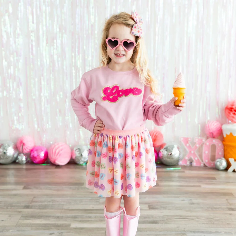 Love Script Patch Sweatshirt