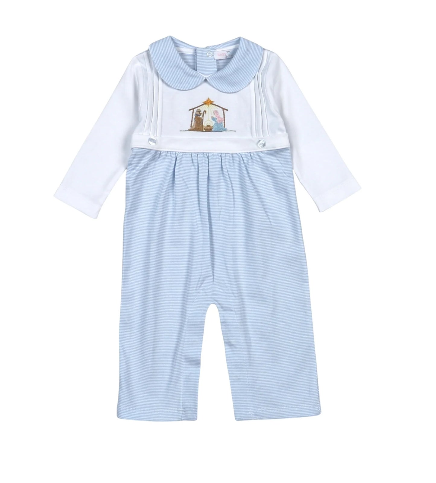 Blue Holy Night Embroidered Romper