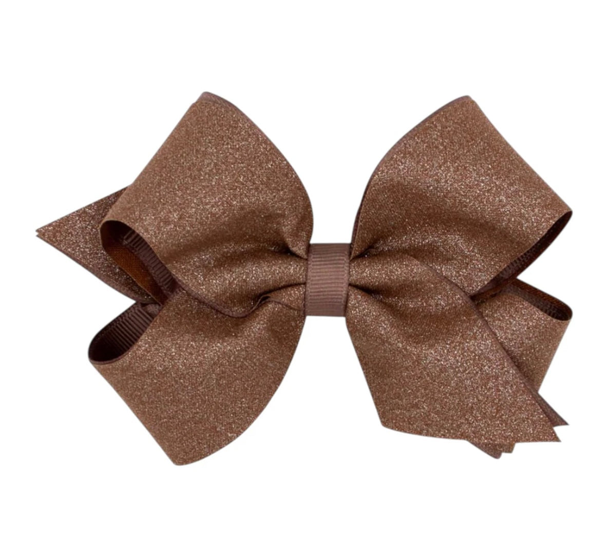 Medium Brown Glitter Bow