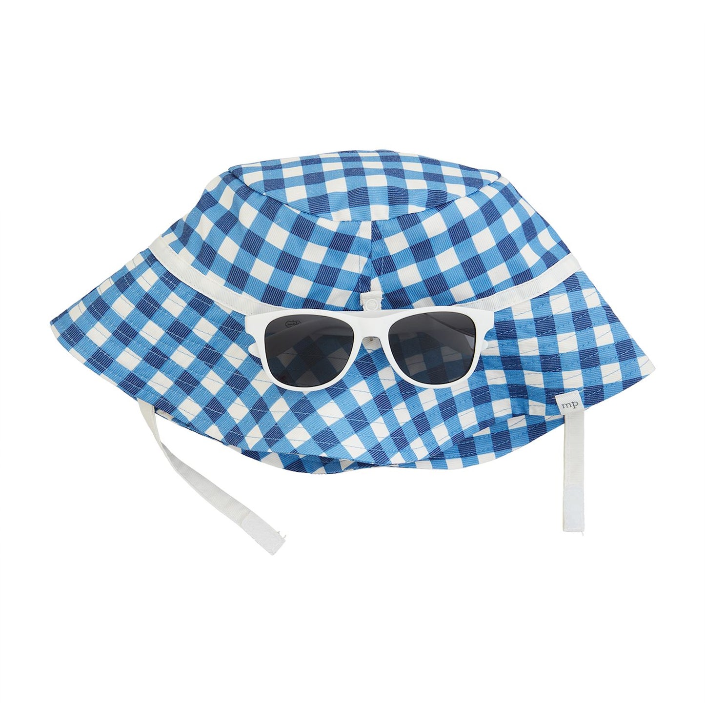 Gingham Hat & Sunglasses Set
