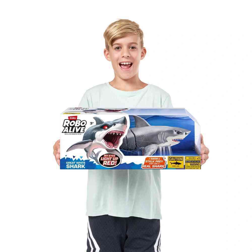Zuru Robo Alive Great White Shark Robotic Swimming Shark Figure