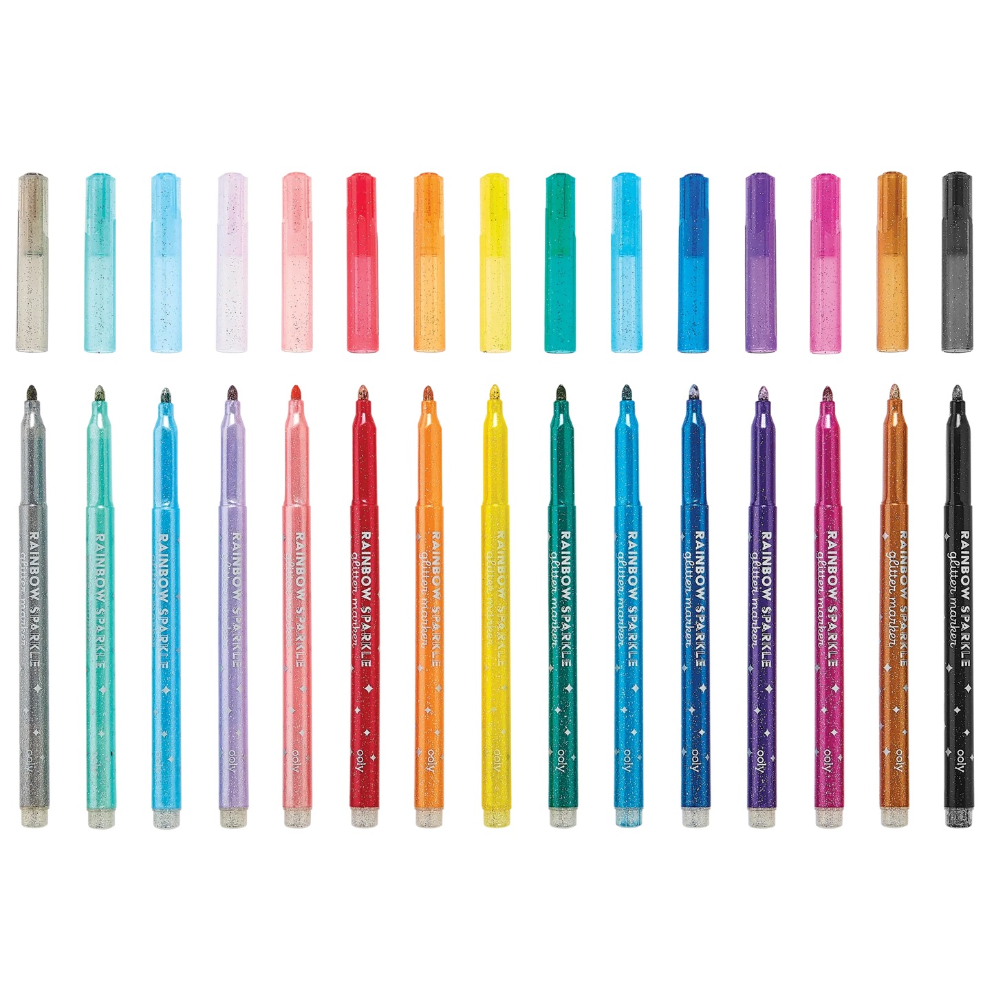 Rainbow Sparkle Glitter Markers