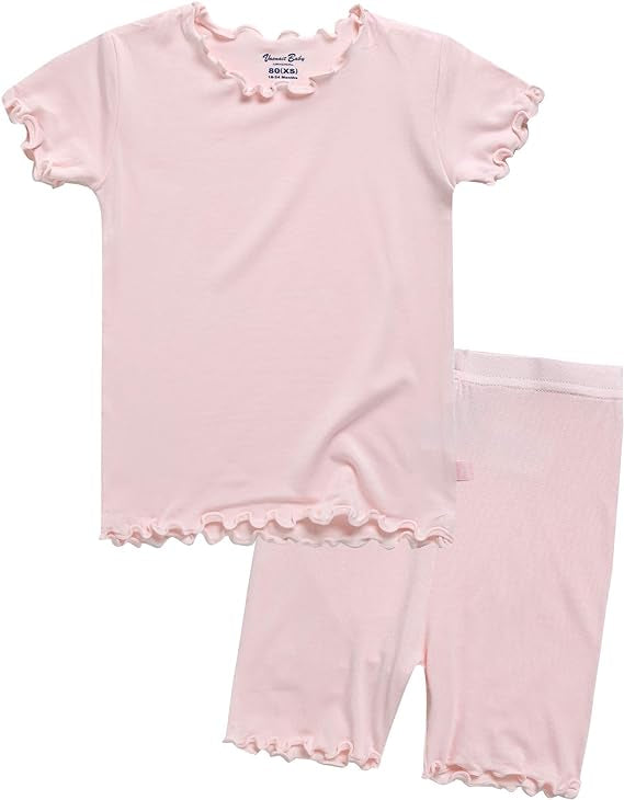 Light Pink Bamboo Short Set