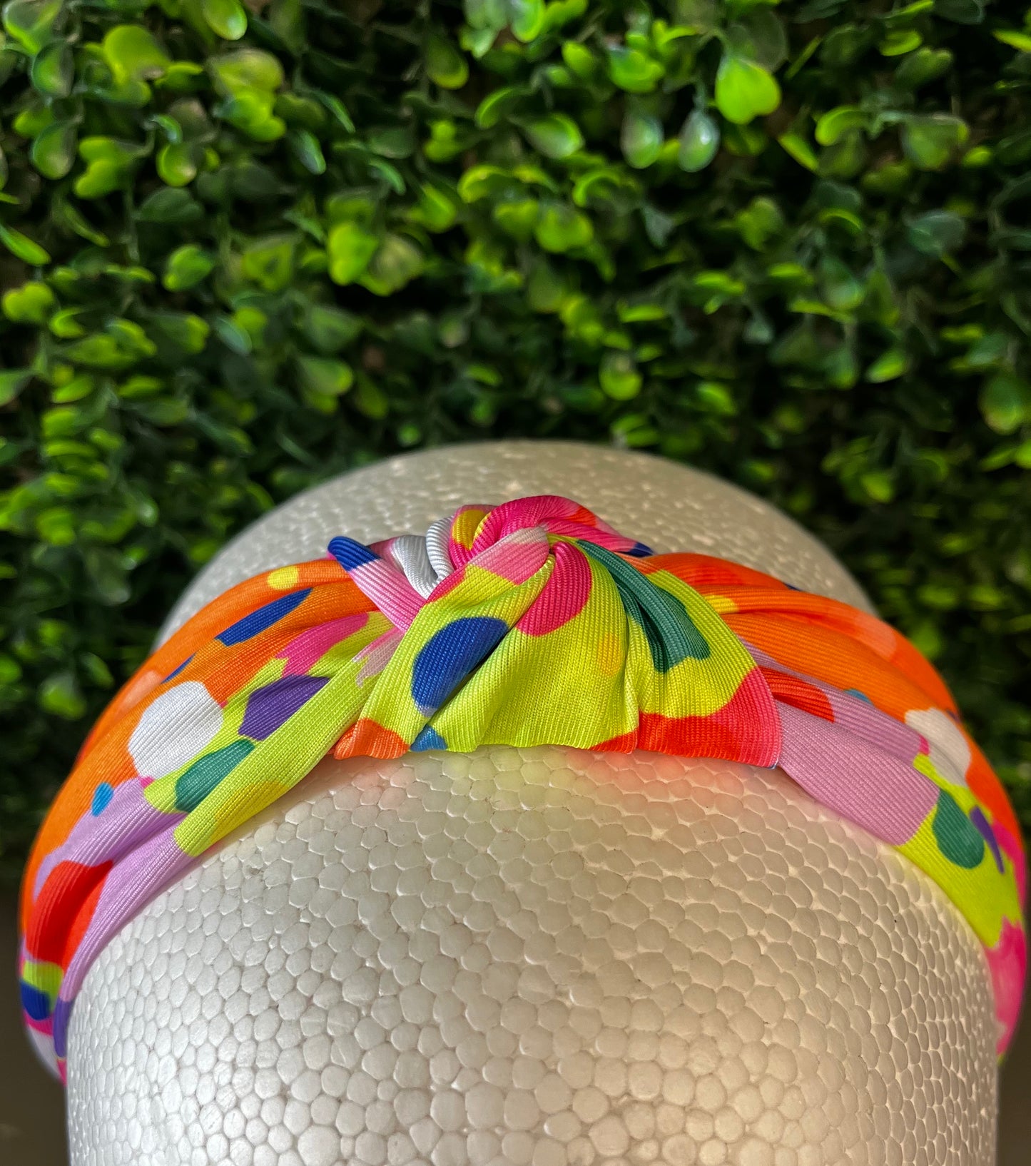 Seeing Dots Top Knot Headband