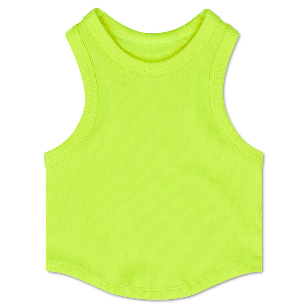 Neon Yellow Cropped Racer