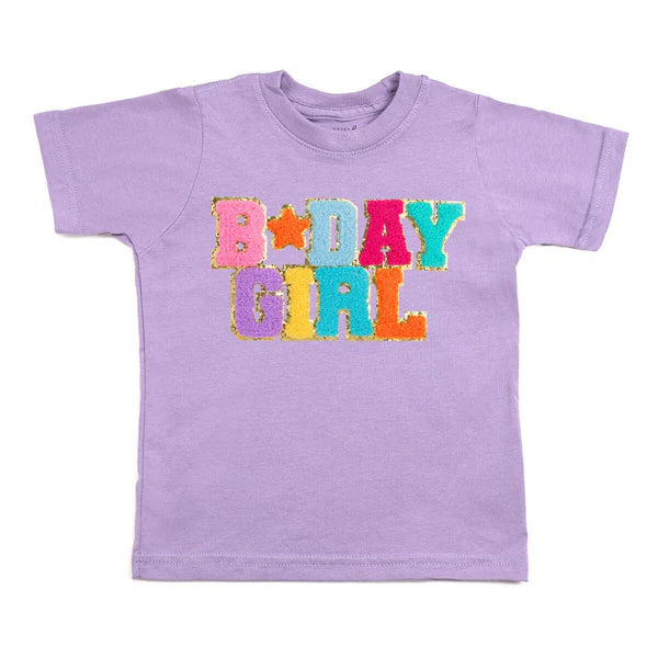 Purple Bday Girl Patch Tee