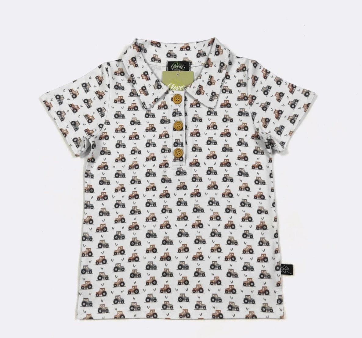 Tiny Tractor Boy Collar Shirt