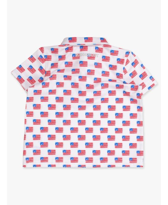 Freedom Flags Knit Performance Polo