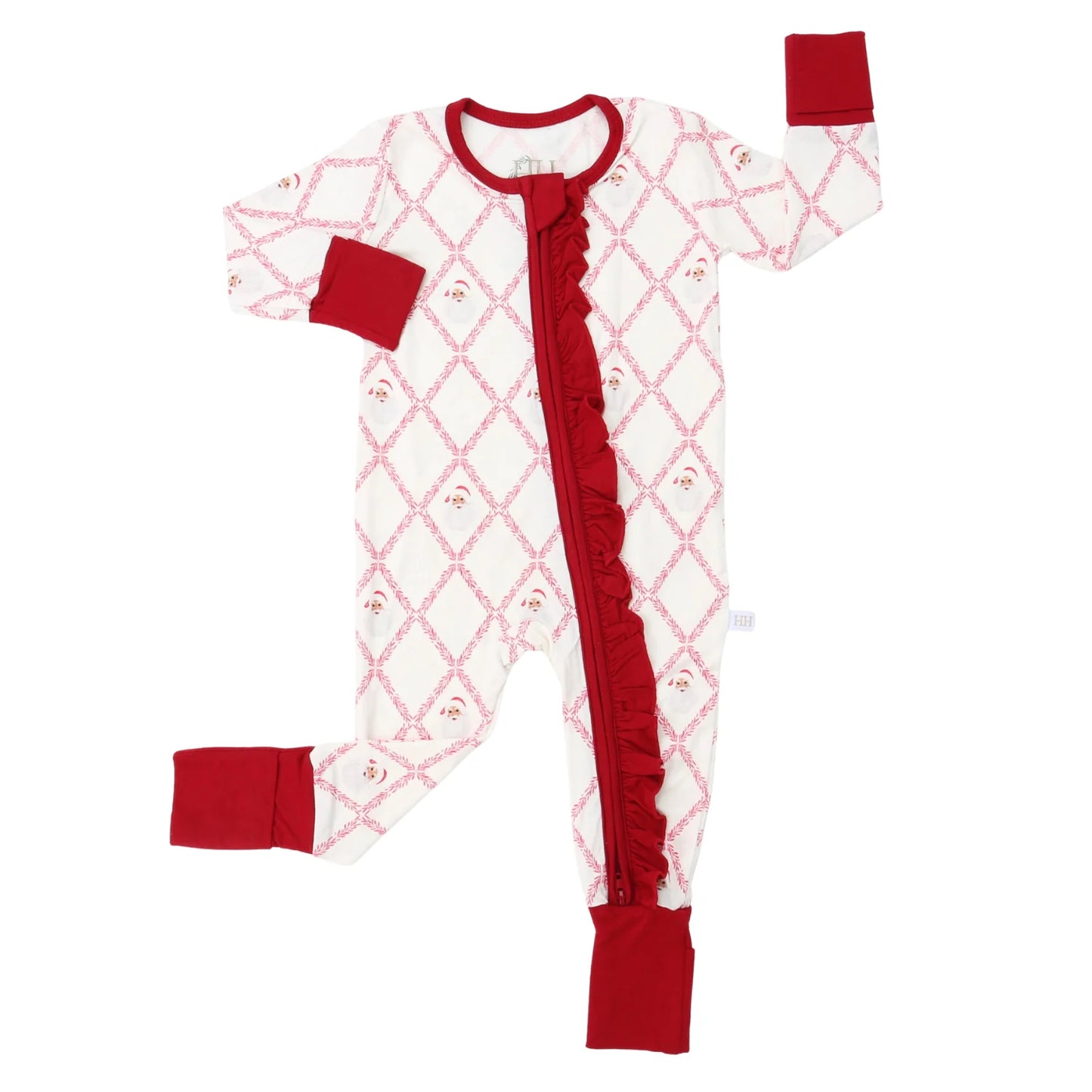 Trellis Santa Convertible Footie