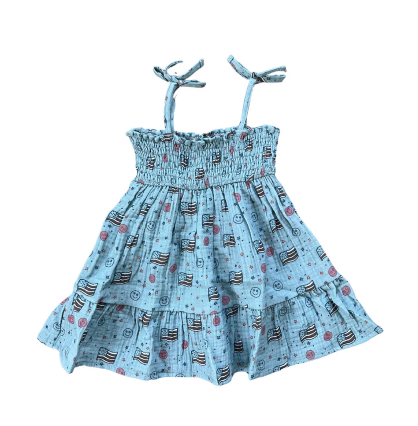Retro America Tiered Mini Dress