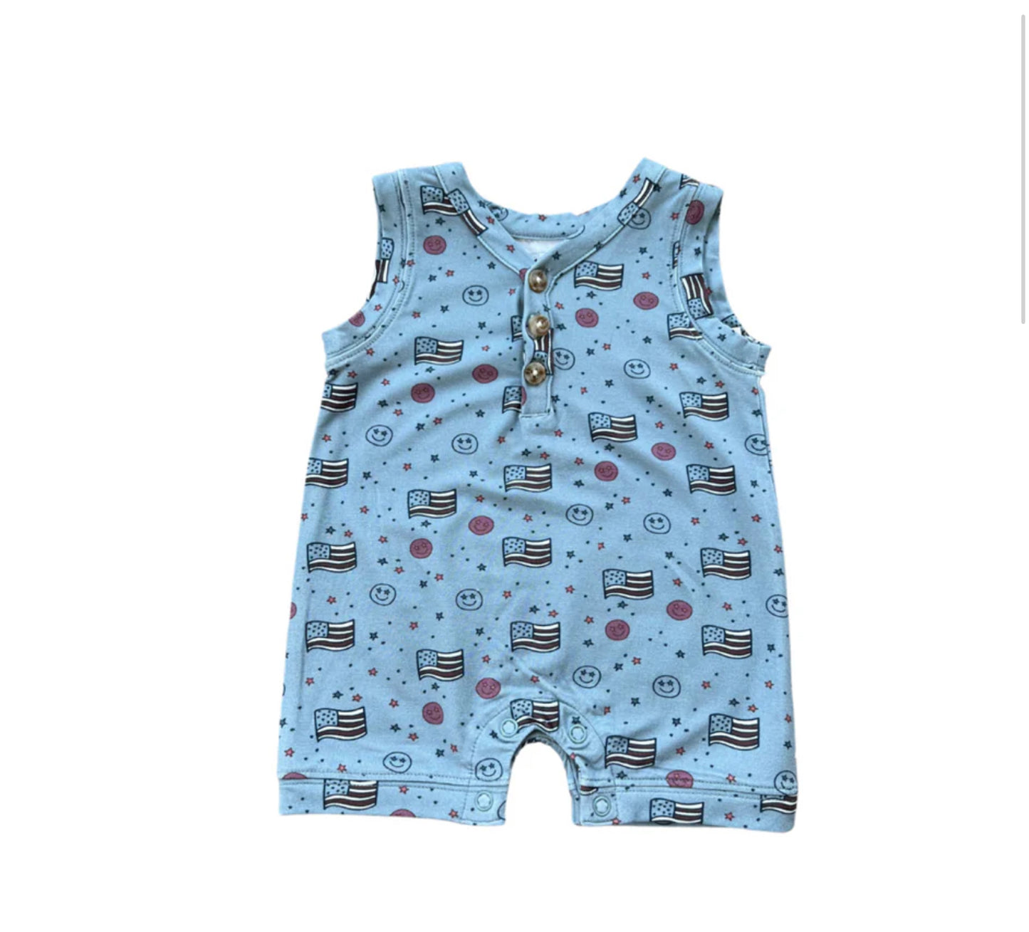 Retro America Sleeveless Romper