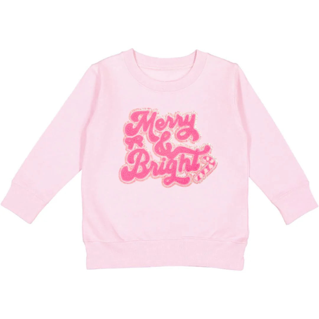 Merry & Bright Patch Christmas Sweatshirt