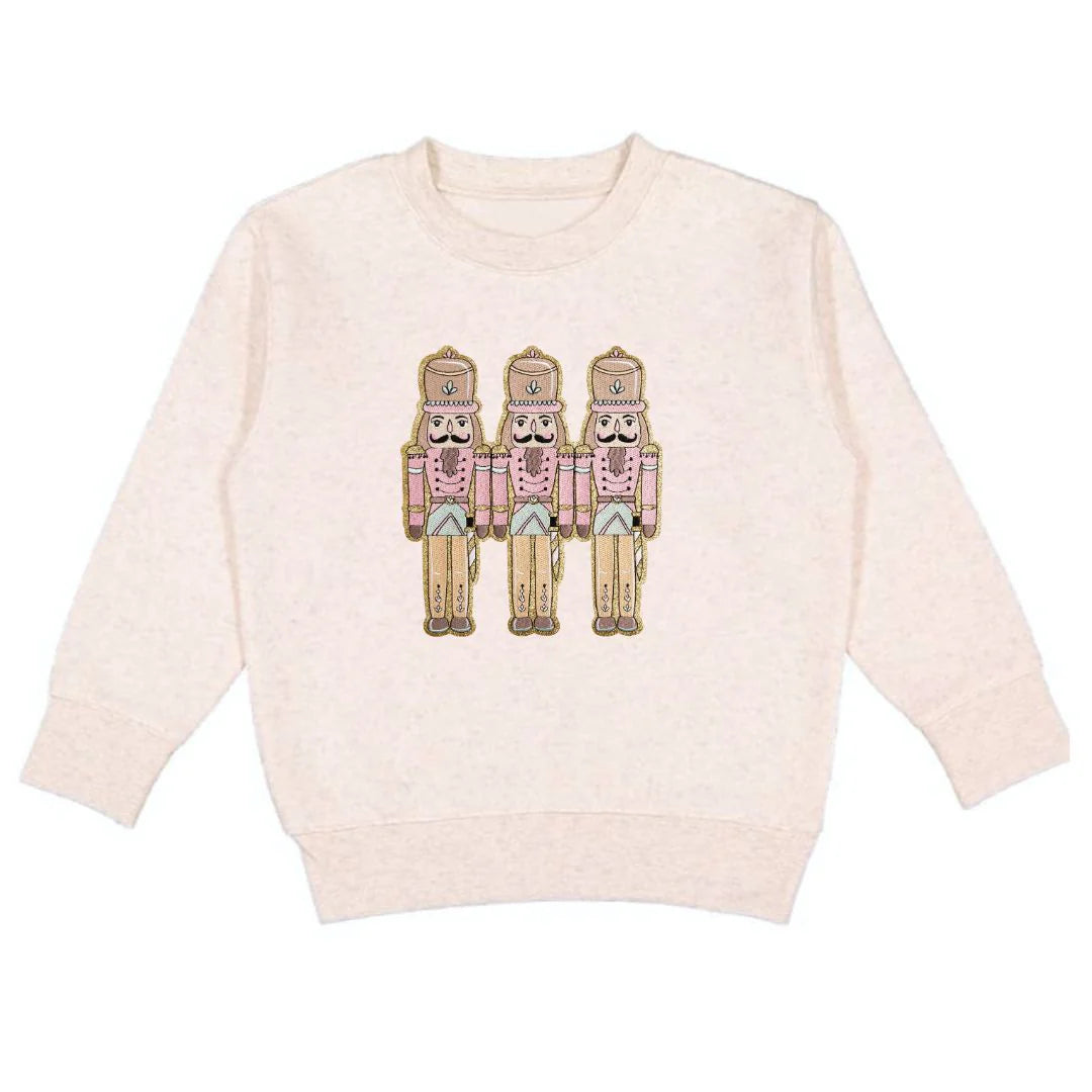 Pastel Nutcracker Patch Christmas Sweatshirt
