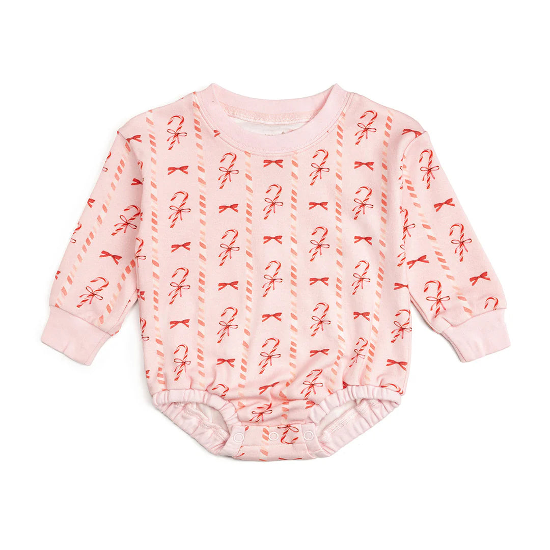 Candy Cane Lane LS Bubble Romper