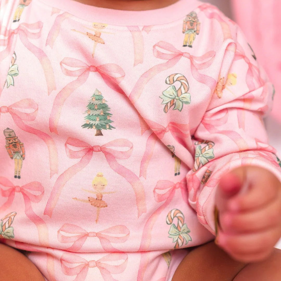 Nutcracker Trellis LS Bubble Romper