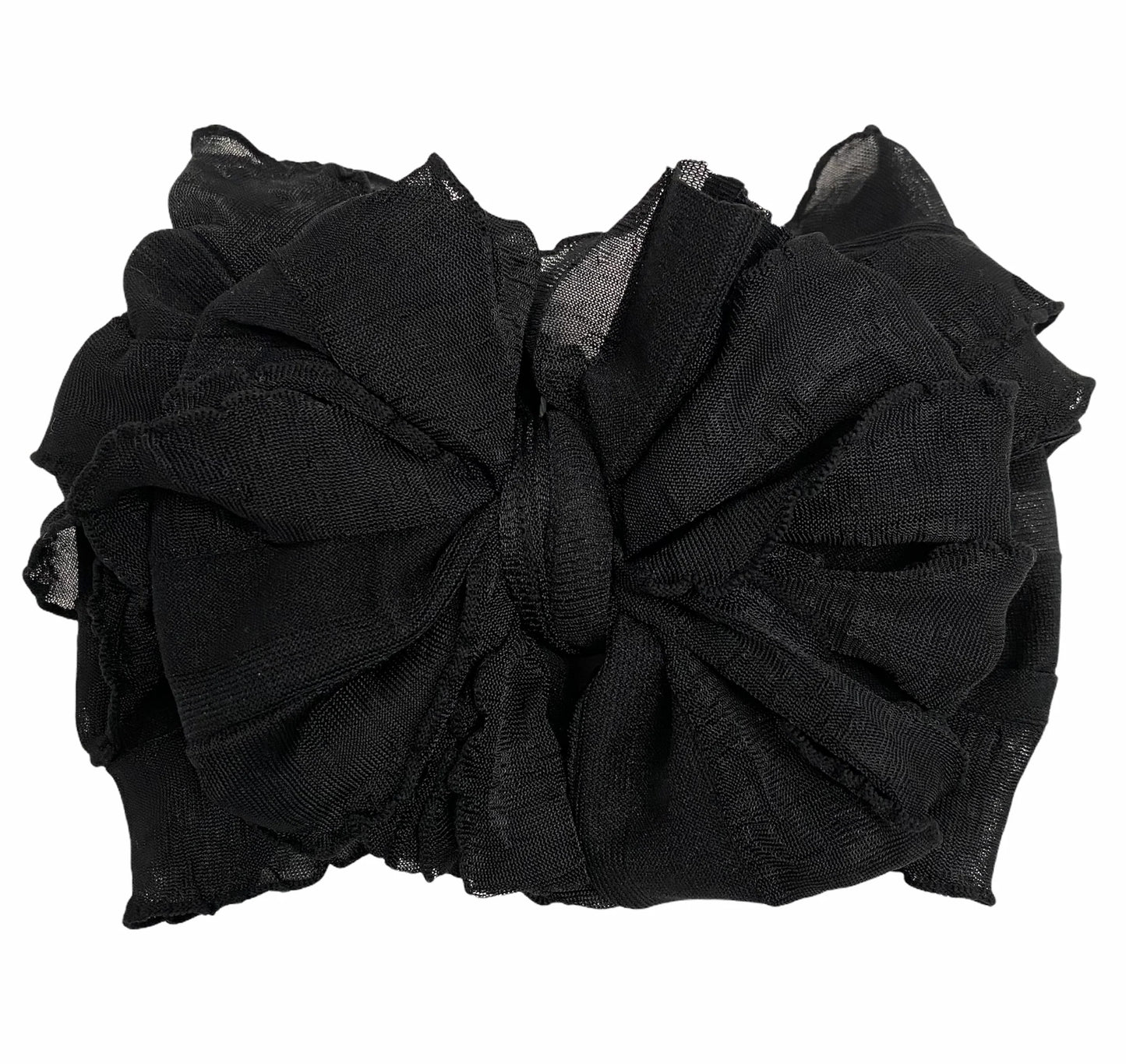 Black Messy Bow