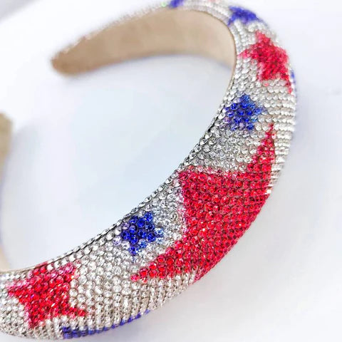 USA Star Rhinestone Headband