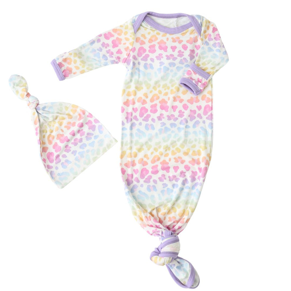 Rainbow Leopard Gown Set