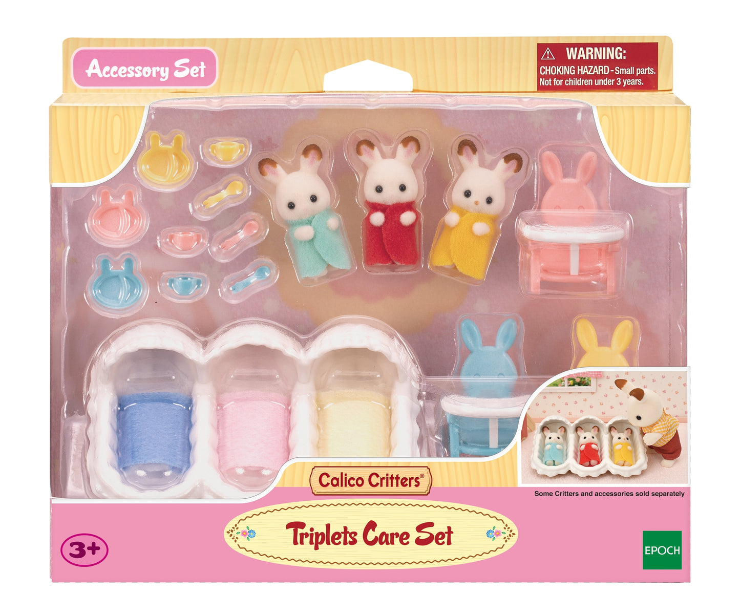 Calico Critters Triplets Care Set