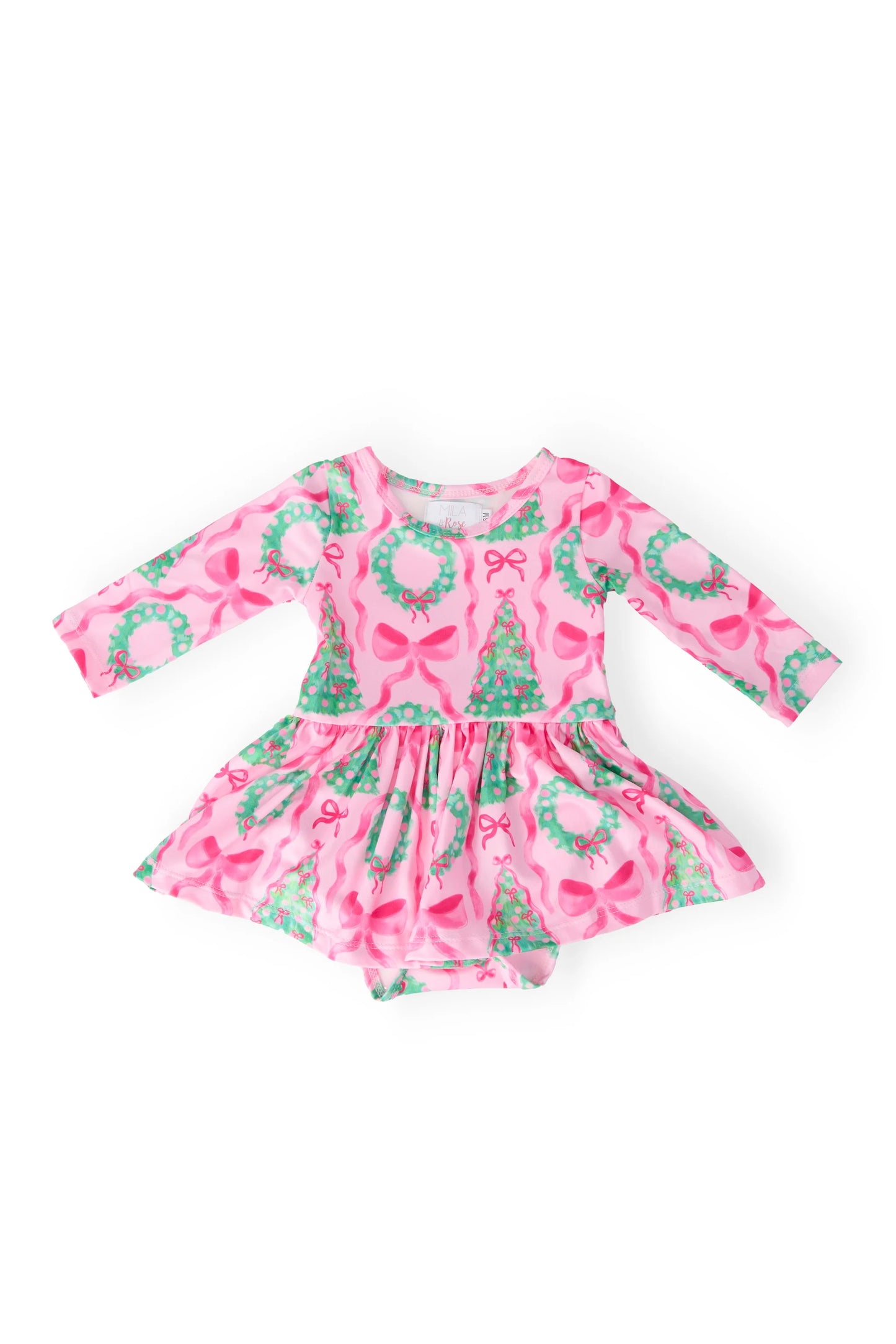 Jingle Bows Twirl Bodysuit Dress