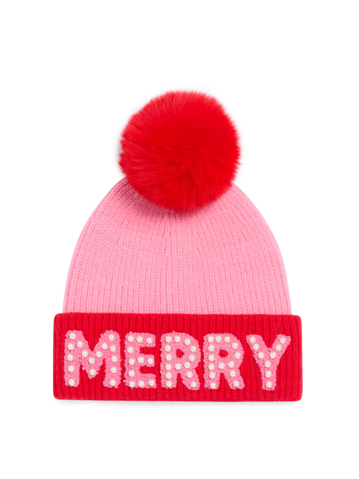 Pink Merry Beanie with Pearls