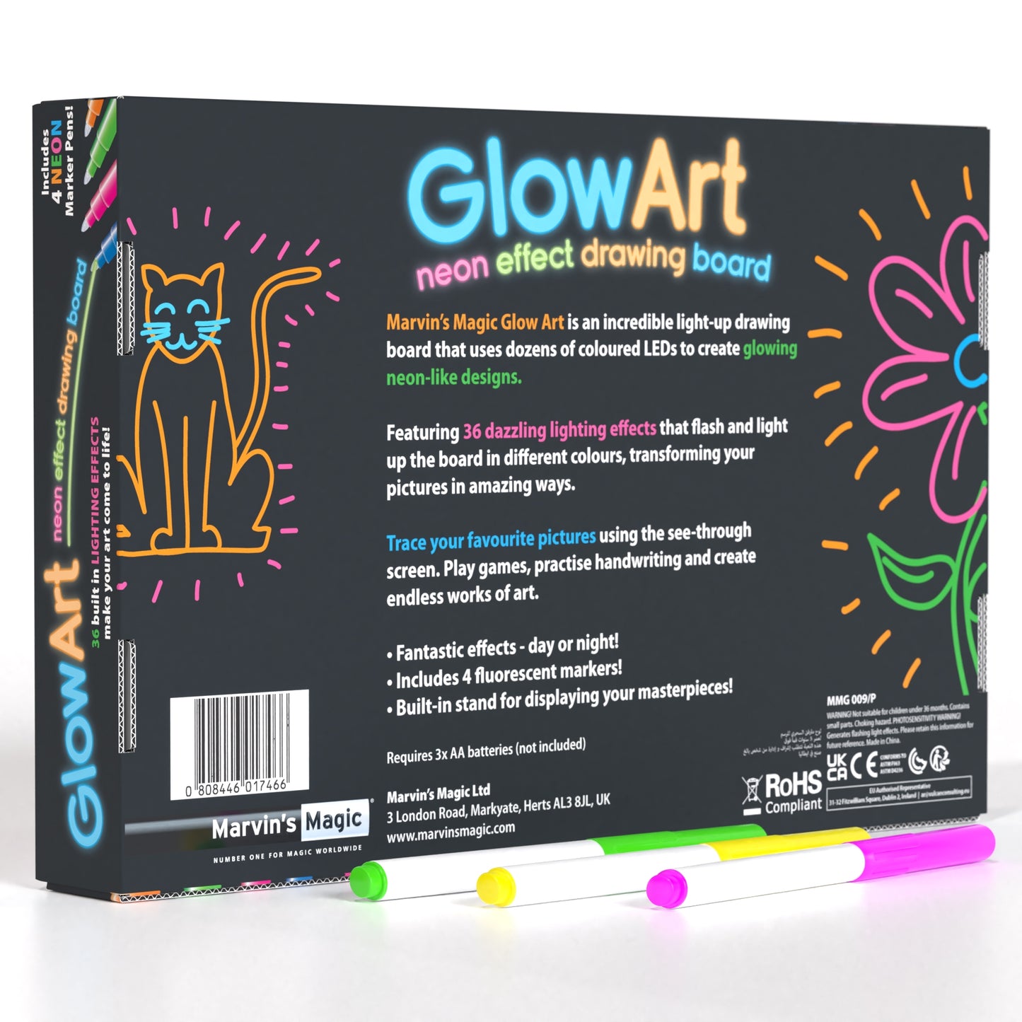 Glow Art Drawing Board - Pink Or Black