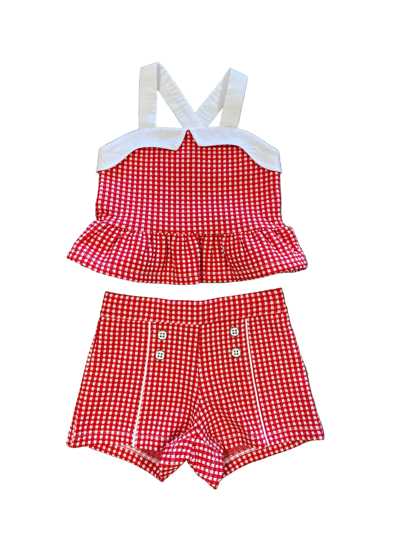 Red Gingham Retro Set