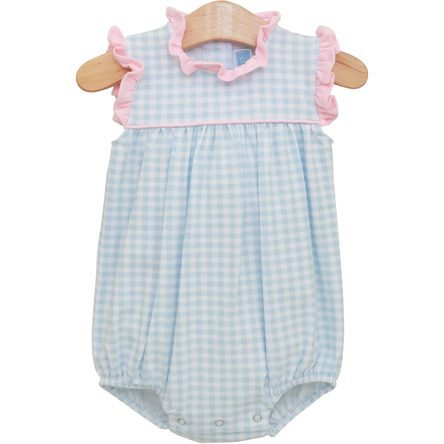 Meredith Bubble- Light Blue Gingham/Light Pink