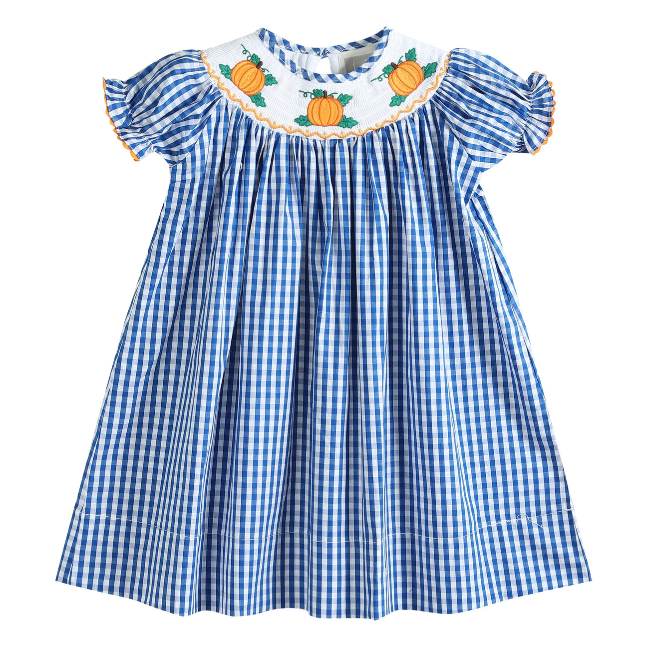 Gingham Smocked Pumpkin Dress